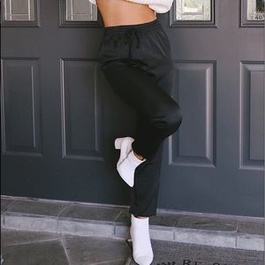 Black Blue Blush Pants- Trendy, Light & Cute